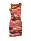 Disney X Coperni Tropical Mini Dress In Red
