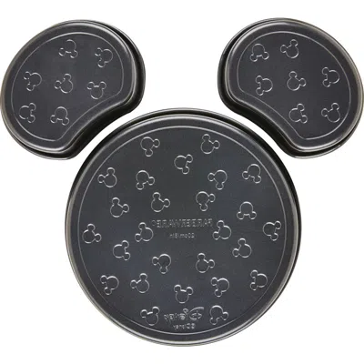 Disney X Farberware 3-piece Nonstick Mickey Mouse Head Cake Pans In Black