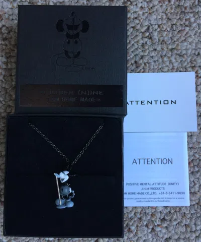 Pre-owned Disney X Jam Home Made 2000 Number (n)ine X Jam Homemade X Mickey Necklace In Black
