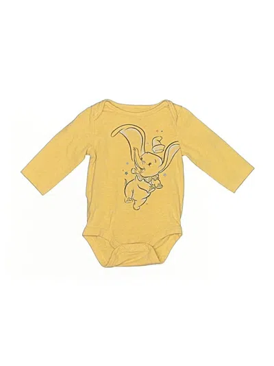 Pre-owned Disney X Jumping Beans Babies' Long Sleeve Onesie In Gold