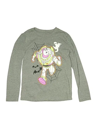 Pre-owned Disney X Jumping Beans Kids' Long Sleeve Top Gray Tops