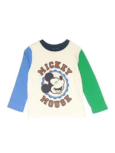 Pre-owned Disney X Jumping Beans Kids' Long Sleeve T-shirt In White