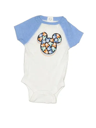 Pre-owned Disney X Jumping Beans Babies' Short Sleeve Onesie In Blue