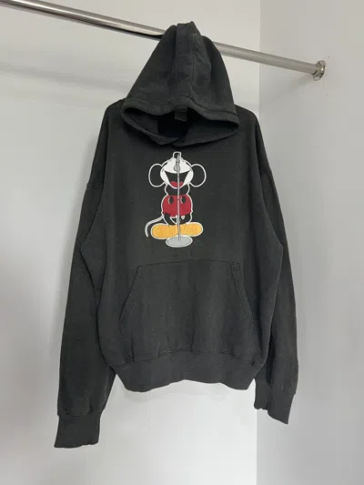 Pre-owned Disney X Mickey Mouse Archive Number Nine Sun Faded Disney Mickey Mouse Hoodie In Black