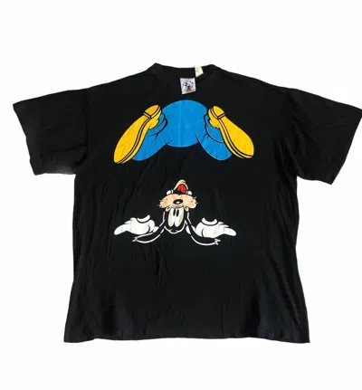 Pre-owned Disney X Vintage Disney Goofy Cartoon T-shirt In Black
