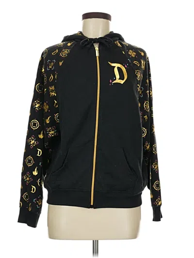Pre-owned Disney Zip Up Hoodie In Black