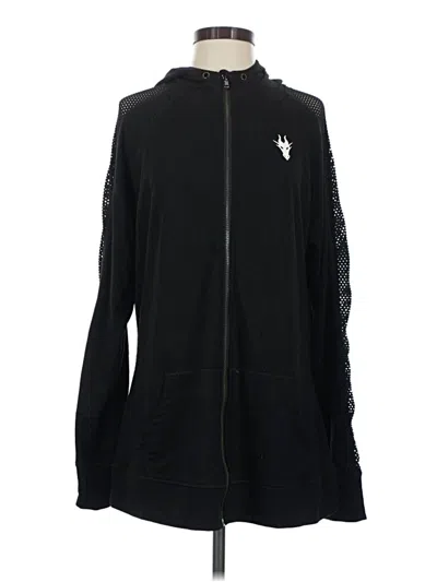 Pre-owned Disney Zip Up Hoodie In Black