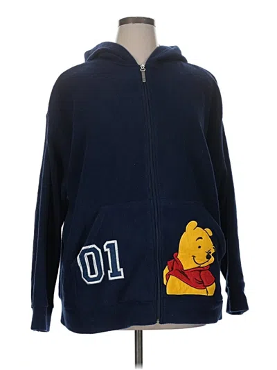 Pre-owned Disney Zip Up Hoodie In Blue