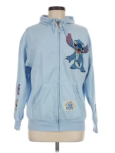Pre-owned Disney Zip Up Hoodie In Blue