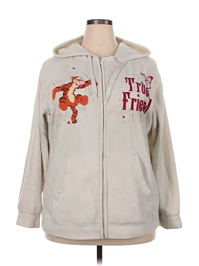 Pre-owned Disney Zip Up Hoodie In Gray
