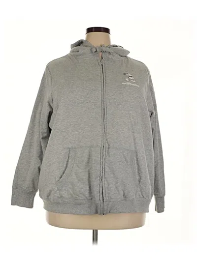 Pre-owned Disney Zip Up Hoodie In Gray