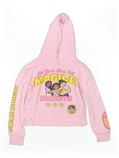 Pre-owned Disney Kids' Zip Up Hoodie In Pink