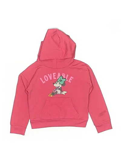 Pre-owned Disney Kids' Zip Up Hoodie In Pink