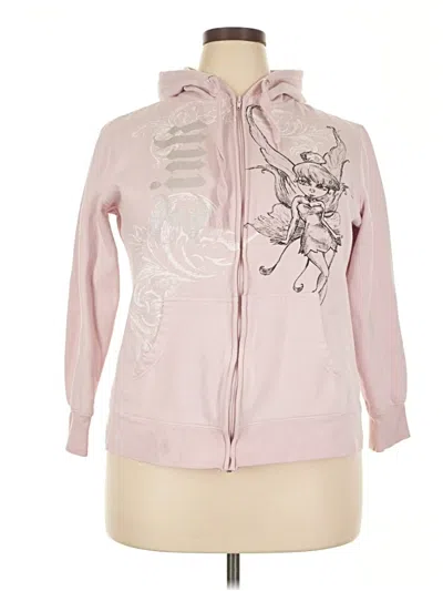 Pre-owned Disney Zip Up Hoodie In Pink