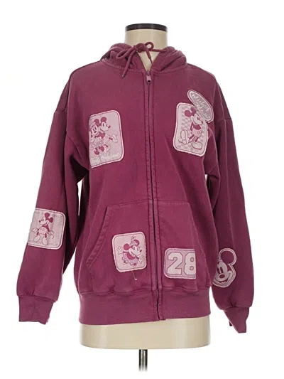 Pre-owned Disney Zip Up Hoodie In Purple