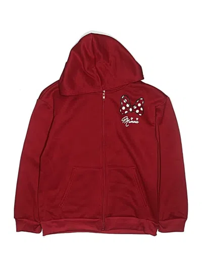 Pre-owned Disney Kids' Zip Up Hoodie In Red