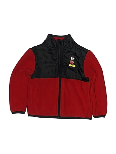 Pre-owned Disney Kids' Zip Up Hoodie In Red