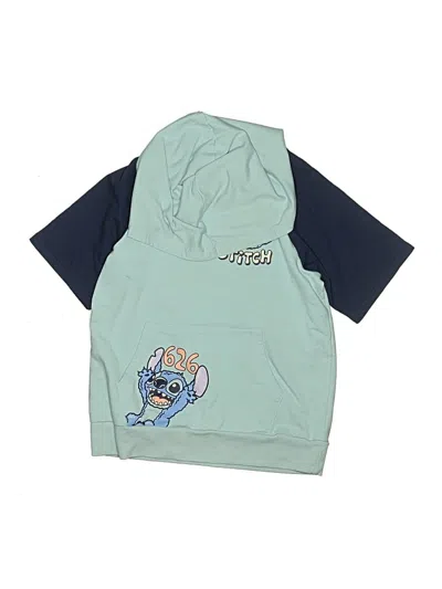 Pre-owned Disney Kids' Zip Up Hoodie In Teal