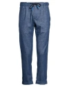 Displaj Man Pants Blue Size 28 Polyester, Viscose, Elastane In Blue