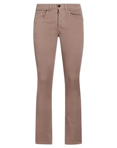 Displaj Man Pants Taupe Size 28 Cotton, Elastane