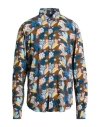 Displaj Man Shirt Deep Teal Size Xxl Viscose In Green