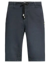 Displaj Man Shorts & Bermuda Shorts Navy Size 26 Cotton, Elastane In Navy Blue