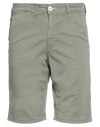 Displaj Man Shorts & Bermuda Shorts Sage Green Size 28 Cotton, Elastane In Sage Green