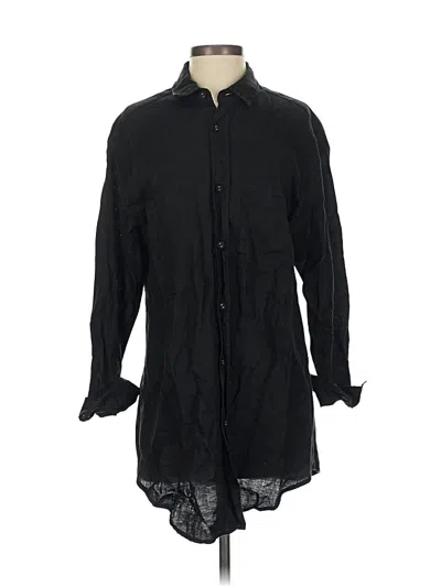Pre-owned Dissh 3/4 Sleeve Button Down Shirt In Black