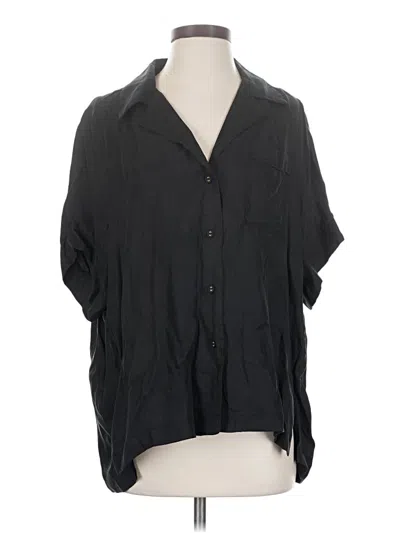Pre-owned Dissh 3/4 Sleeve Button Down Shirt In Black