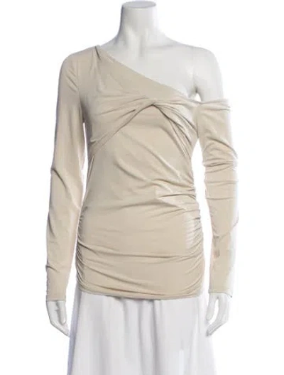 Pre-owned Dissh Asymmetrical Long Sleeve Top In Neutral