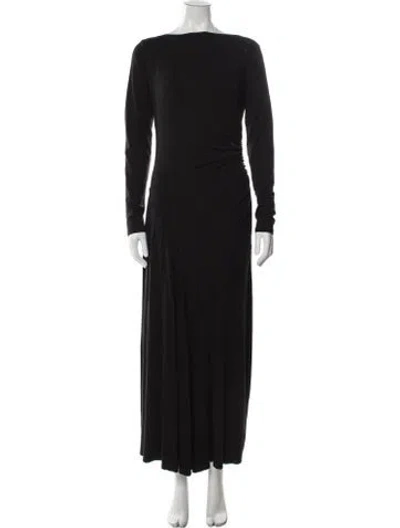 Pre-owned Dissh Bateau Neckline Long Dress In Blue