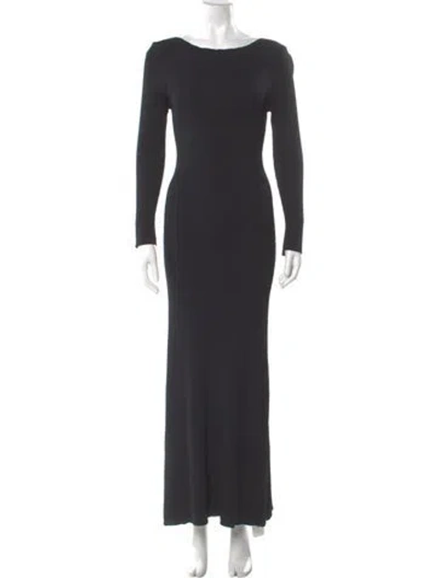 Pre-owned Dissh Bateau Neckline Long Dress In Gray