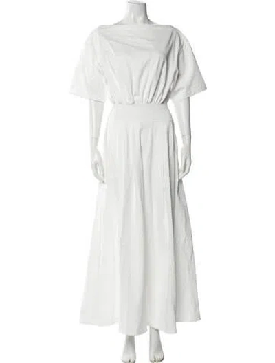 Pre-owned Dissh Bateau Neckline Long Dress In Gray