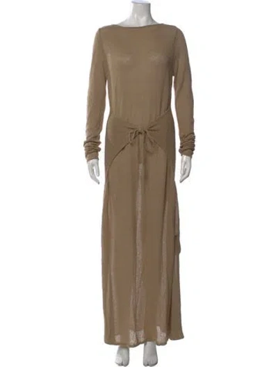 Pre-owned Dissh Bateau Neckline Long Dress In Neutral