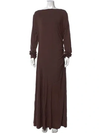 Pre-owned Dissh Bateau Neckline Long Dress W/ Tags In Brown