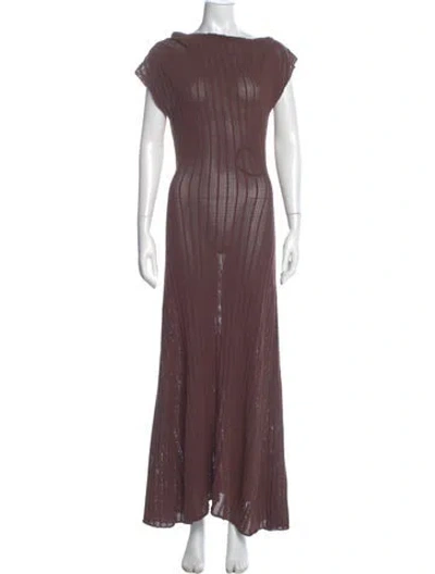 Pre-owned Dissh Bateau Neckline Long Dress W/ Tags In Brown