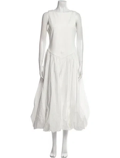 Pre-owned Dissh Bateau Neckline Long Dress W/ Tags In White