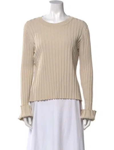 Pre-owned Dissh Bateau Neckline Long Sleeve Top In Neutral