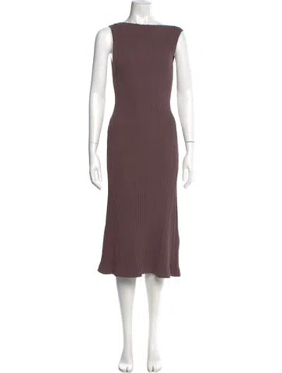 Pre-owned Dissh Bateau Neckline Midi Length Dress In Purple