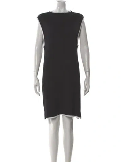 Pre-owned Dissh Bateau Neckline Mini Dress In Black