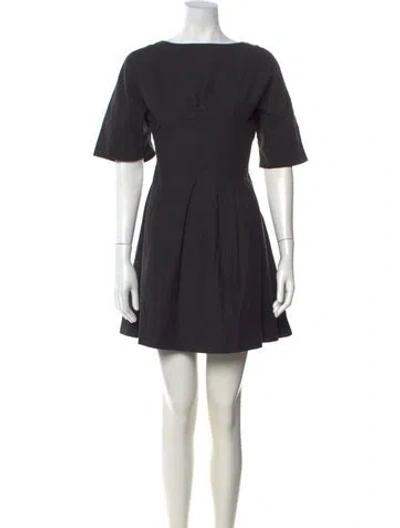 Pre-owned Dissh Bateau Neckline Mini Dress In Black