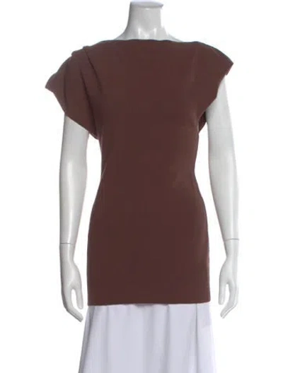 Pre-owned Dissh Bateau Neckline Mini Dress In Brown