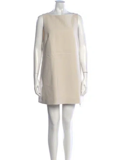 Pre-owned Dissh Bateau Neckline Mini Dress In Neutrals