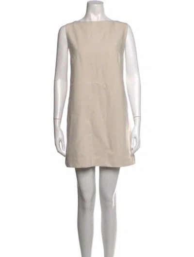 Pre-owned Dissh Bateau Neckline Mini Dress In Neutrals