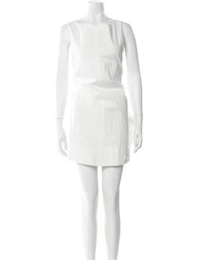 Pre-owned Dissh Bateau Neckline Mini Dress W/ Tags In White