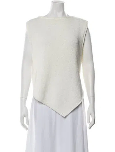 Pre-owned Dissh Bateau Neckline Sleeveless Top In Neutral