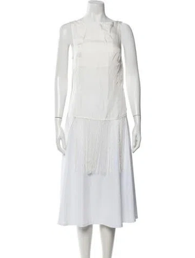 Pre-owned Dissh Bateau Neckline Sleeveless Top W/ Tags In White