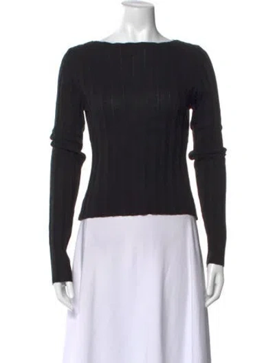 Pre-owned Dissh Bateau Neckline Sweater In Black