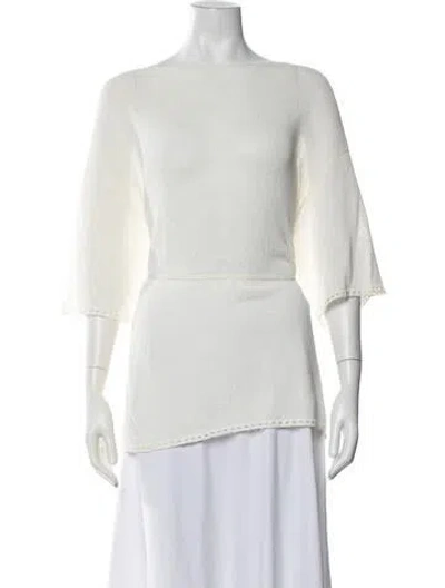 Pre-owned Dissh Bateau Neckline Sweater W/ Tags In Neutrals/white