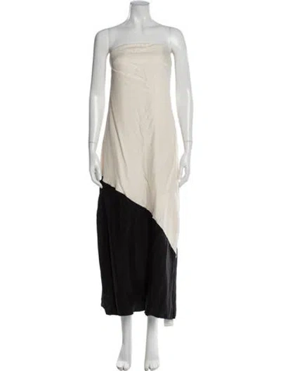 Pre-owned Dissh Colorblock Pattern Long Dress W/ Tags In Neutral